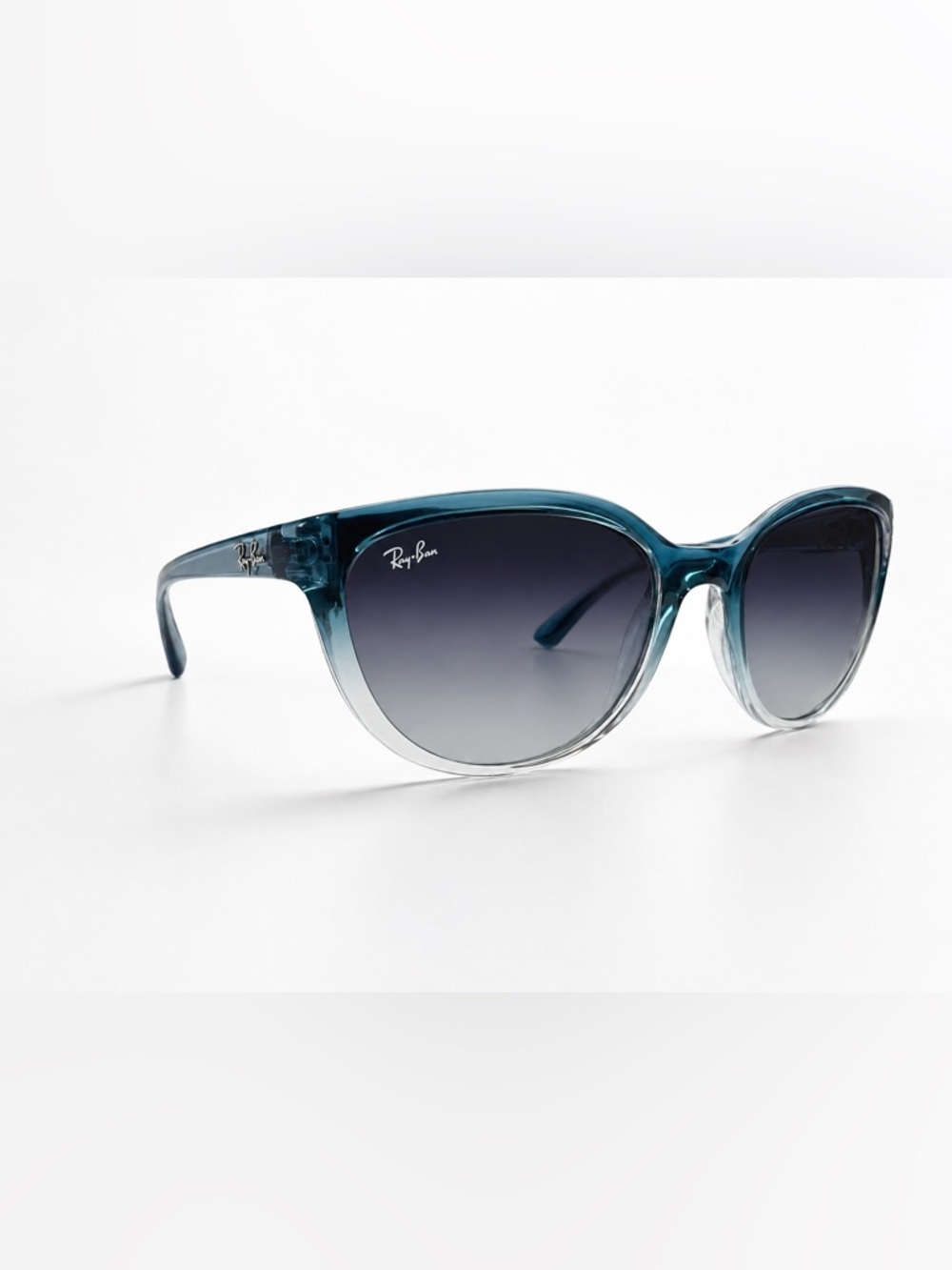 Ray-Ban Women's Teal-to-Clear Gradient Frame Sunglasses